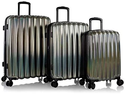 Heys America Astro Iridescent Spinner Luggage (Charcoal, 3pc Set).